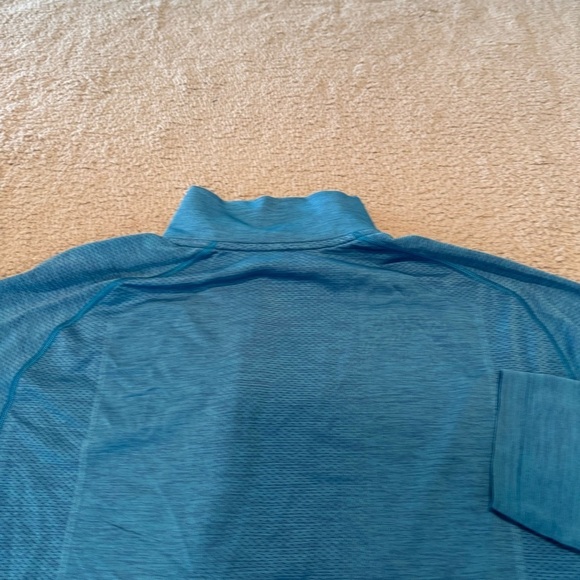 Lululemon Shirt Mens XXL Metal Vent Tech 1/4 Zip Sea Blue Pullover Long Sleeve - Picture 8 of 13